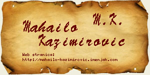 Mahailo Kazimirović vizit kartica